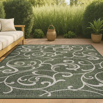 Maribel Traditional Classic All-Over Scroll Area Rug